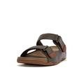 Fitflop Men's Gogh MOC Slide in Leather Sandal, Dark Brown, 8 UK