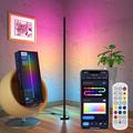 Gaoxun LED Floor Lamp, RGB Ambiance Color Changing LED Corner Floor Lamp with Wi-Fi App Control and Remote, Music Sync, DIY Modes, Dimmable, Modern Floor Lamp for Living Room, Bedroom, Gaming Room