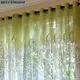 Rideaux transparents en organza avec feuilles de Burnout vertes tulle de fenêtre de salon tyys