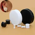 Bouchon d'oreille de dégager en acrylique UV solide piercing noir et blanc jauge d'oreille boucle