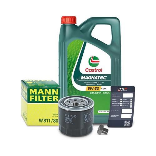 Mann-filter Ölfilter+Schraube+5 L Castrol Magnatec 5W-30 A3/B4 für Mazda