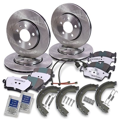 Bestprice Bremsscheiben + Bremsbeläge Vorne + Hinten [Hersteller-Nr. 10603863] für BMW