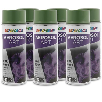 Dupli Color 6x 400ml Aerosol Art RAL 6011 resedagrün glänzend [Hersteller-Nr. 741203]