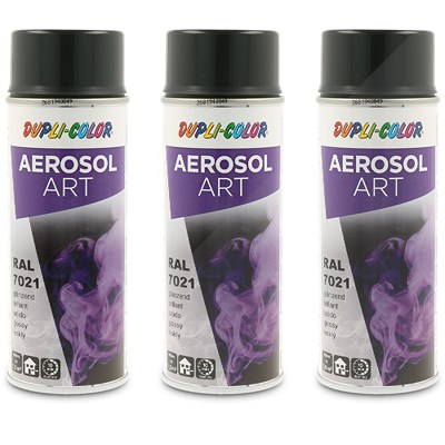 Dupli Color 3x 400ml Aerosol Art RAL 7021 schwarzgrau glänzend [Hersteller-Nr. 741296]
