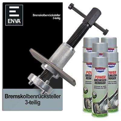 Enva Bremskolbenrücksteller 3-tlg + 3 l Bremsenreiniger [Hersteller-Nr. 10872247] Image