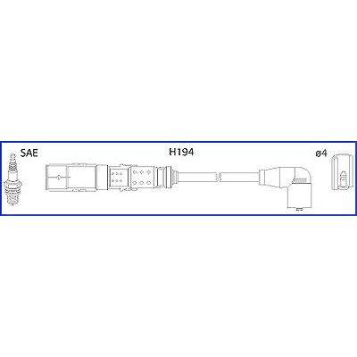 Hüco Zündleitungssatz [Hersteller-Nr. 134794] für Seat, VW Image