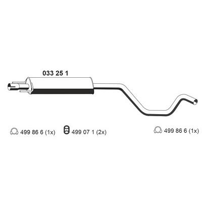 Ernst Mittelschalldämpfer [Hersteller-Nr. 033251] für Opel Image
