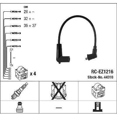 Ngk Zündleitungssatz [Hersteller-Nr. 44318] für Mazda Image