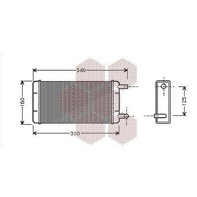 Van Wezel Wärmetauscher, Innenraumheizung [Hersteller-Nr. 30006108] für Mercedes-Benz Image