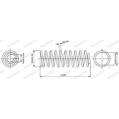 Monroe Fahrwerksfeder [Hersteller-Nr. SP3855] für Fiat, Suzuki Image