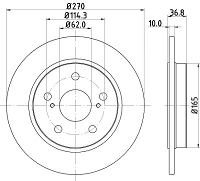 Hella Bremsscheibe [Hersteller-Nr. 8DD355118-971] für Toyota Image