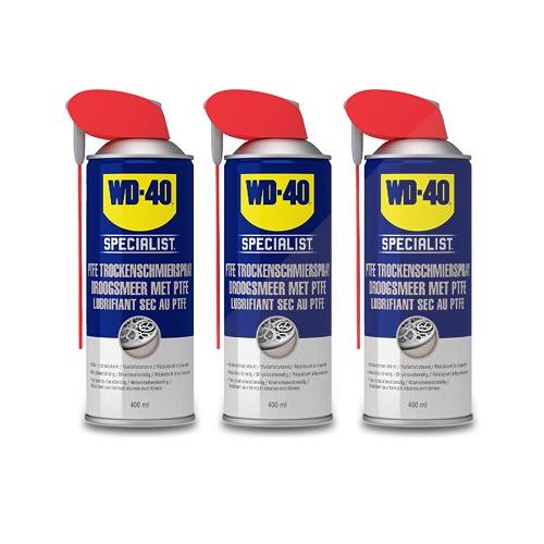 Wd-40 3x 400ml PTFE Trockenschmierspray [Hersteller-Nr. 49394/25NBA]