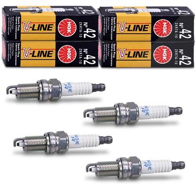 Ngk 4x Zündkerze V-Line [Hersteller-Nr. 97472] für Alfa Romeo, Fiat, Ford, Lancia Image