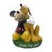 Back Yard Glory Disney Mickey Mouse & Pluto Share The Love Outdoor Garden Statue Resin/Plastic in Red/Yellow | 8 H x 6.25 W x 5 D in | Wayfair