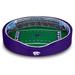 Purple Kansas State Wildcats 7 x 22 x 34 Medium Stadium Oval Dog Bed