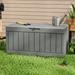 Homall 82 Gallon Outdoor Storage in Resin Deck Box Lockable Deck Box Gray