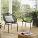 Corvus Sarcelles Woven Wicker Patio Chairs (Set of 2)