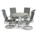 Captiva Gray Aluminum 5 Piece Outdoor Dining Set