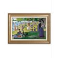 DECORARTS - A Sunday on La Grande Jatte by Georges Seurat. World Famous Painting Reproduction. Giclee Prints in Classic Golden Frame Ready to Hang Total Framed size: W 42 x H 30