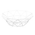 xinqinghao home textiles geometric fruit vegetable wire basket metal bowl kitchen storage desktop display white