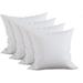 Elegant Comfort 16 x 16 Pillow Inserts - Set of 4 - Square Form Throw Pillow Inserts with Poly-Cotton Shell and Siliconized Fiber Filling - Ideal for Couch and Bed Pillows 16 x 16 inch