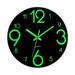 12-inch luminous wall clock silent clock plastic luminous creative clock