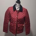 J. Crew Jackets & Coats | J. Crew Sz Small Quilted Barn Jacket Maroonwith Corduroy Collar Navy | Color: Blue/Red | Size: S