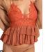 Free People Tops | Free People Adella Camisole In Burnt Orange Size Sm | Color: Gold/Orange | Size: S