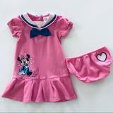 Disney Dresses | Disney Minnie Mouse Baby Girl Pink Dress Set | Color: Blue/Pink | Size: 18-24mb