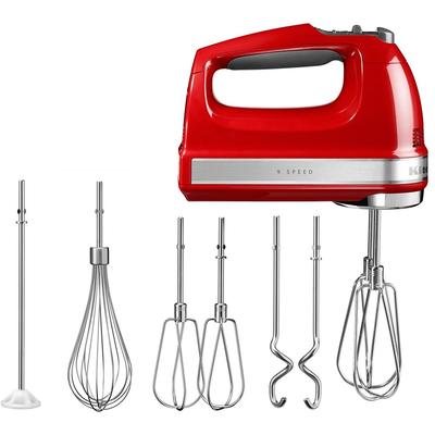 KITCHENAID Handmixer "5KHM9212EER EMPIRE ROT", rot (empire rot), B:8cm H:15cm T:20cm, Mixer, 9 Stufen