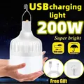Lanterne d'urgence Portable à LED Rechargeable par USB éclairage d'extérieur batterie BBQ
