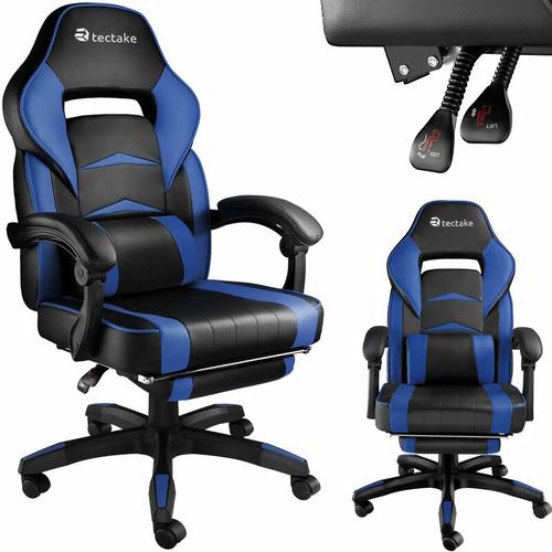 Tectake - Racing Bürostuhl Comodo mit Fußstütze - Gaming Bürostuhl, Bürostuhl, Gaming Stuhl
