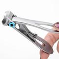 2 Pieces Oversized Thick Nail Clippers for Thick Toenails or Tough Fingernails Oversized Stainless Steel Toenail Fingernail Clipper Cutter Trimmer for Men Adults 2 Sizes (Silver)