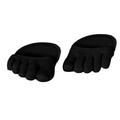 Yucurem 5 Pairs Cotton Half Insoles Pads Cushion Metatarsal Sore Forefoot Support Black