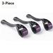 Derma Roller Micro Needles Titanium Micro Needling Roller Derma Roller Skin Beauty Care Face Anti Aging Massage Tool Kit for Home 540 Pins 1mm Black And Purple