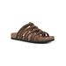 Women's Hamza Casual Sandal by White Mountain in Brown Leather (Size 9 M)