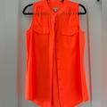 J. Crew Tops | Jcrew Button Up Blouse - Tank Top | Color: Orange | Size: 6