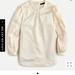 J. Crew Tops | J Crew - New Ruffle-Sleeve Top In Satin Crepe | Color: White | Size: M
