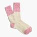 J. Crew Accessories | J. Crew Women's Camp Socks - Cream /Pink - H1966 Pk5733 - One Size - Nwt | Color: Cream/Pink/Tan | Size: Os