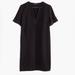 Madewell Dresses | Madewell Black Ballad Tunic Dress F8760 Shift Short Sleeve Size 0 | Color: Black | Size: 0