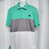 Adidas Shirts | Adidas Golf Men Collar Polo Shirt Size M Short Sleeve Lightweight *001 | Color: Gray/White | Size: M