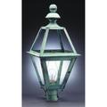 Northeast Lantern Boston 26 Inch Tall 3 Light Outdoor Post Lamp - 1023-AB-LT3-CLR