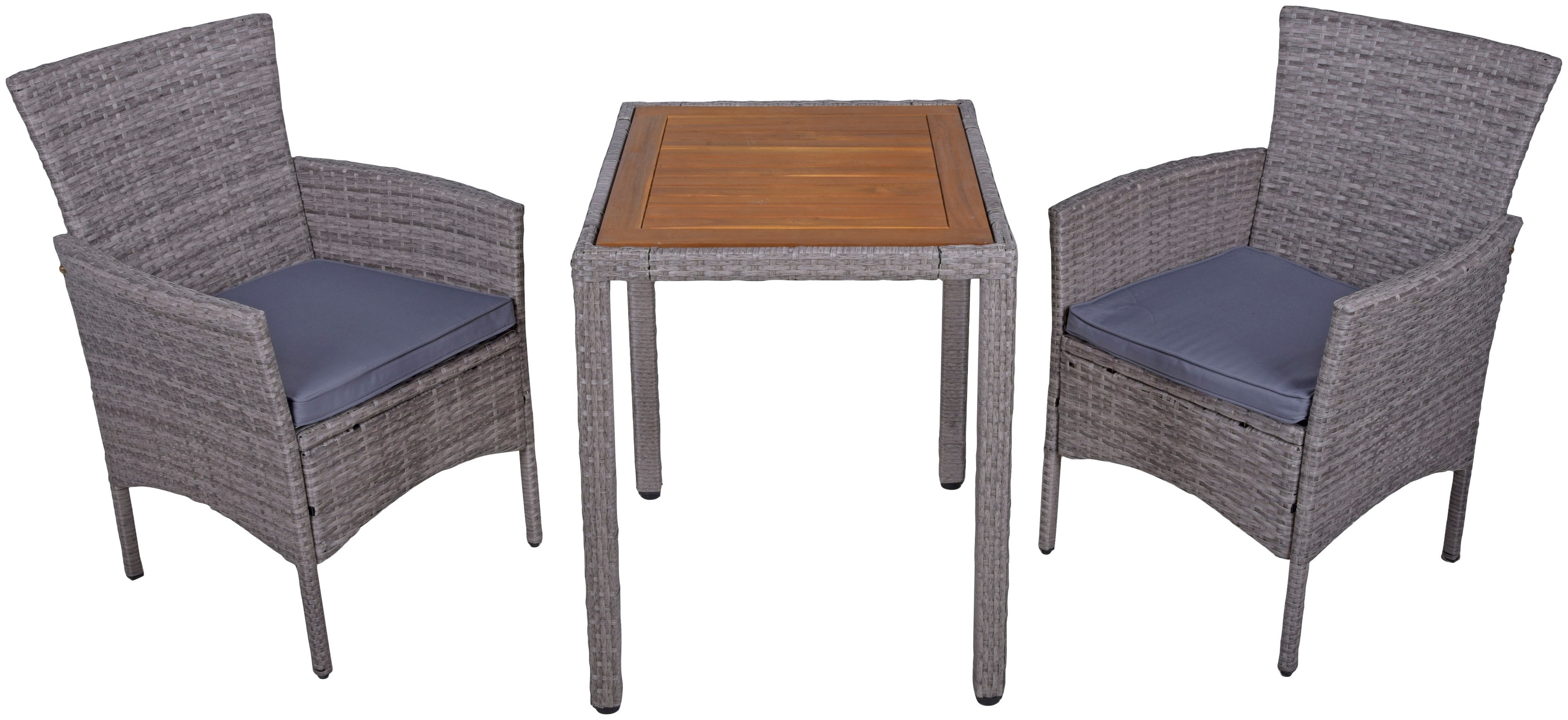 Balkonset GARDEN PLEASURE "DAKOTA", grau (grau,), Stahl, Sitzmöbel-Sets, Balkonset