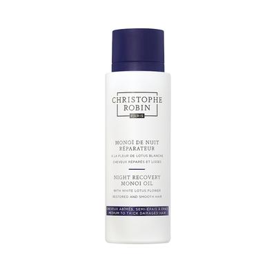 Christophe Robin Night recovery monoi oil with white lotus flower Haaröl 92 g Image