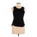 Body Language Sportswear Active Tank Top: Black Color Block Activewear - Women's Size Small