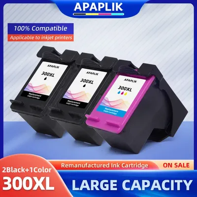 APAPLIK-Cartouche d'encre 300XL remanufacturée pour HP 300 pour Garden 300 XL Deskjet D1660