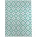 Blue Rectangle 8' x 10' Kitchen Mat - Foundry Select Charlie-May Medallion Geo Kitchen Mat 96.0 x 120.0 x 0.08 in green/white/ | Wayfair