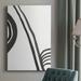 Ivy Bronx Ink Lines IV - Wrapped Canvas Painting Metal in Black/White | 60 H x 40 W x 1 D in | Wayfair 28BB850E91D6449798621D5A426D439C