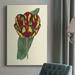 Red Barrel Studio® Antique Tulip III - Wrapped Canvas Painting Canvas, Solid Wood in Green/Red/Yellow | 12 H x 8 W x 1.5 D in | Wayfair