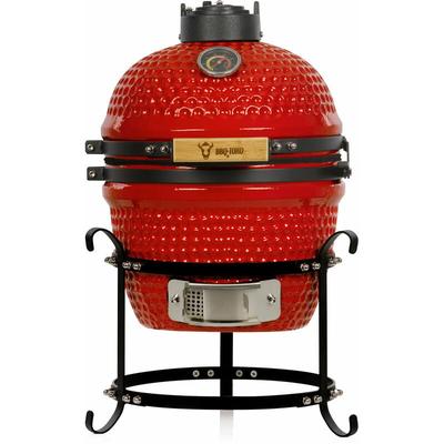 Kamado Grill Holzkohlegrill ø 32 cm 'haiiro' mit Grillrost und Thermometer, Rot - Bbq-toro